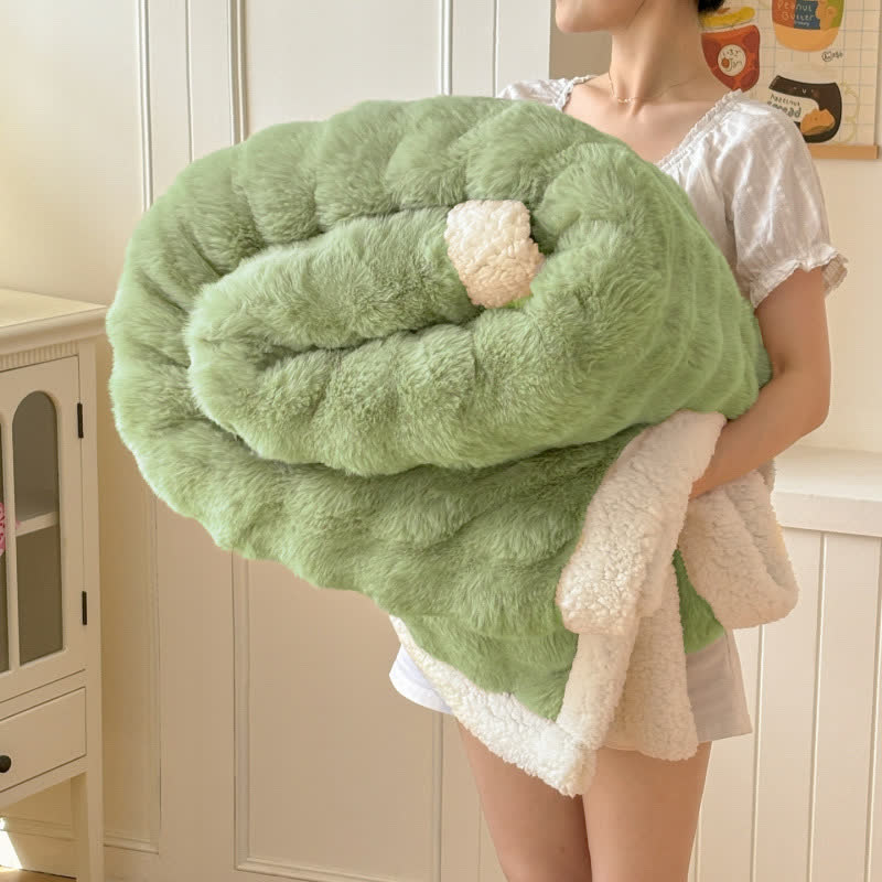 Ownkoti Wavy Plush Fleece Double-Layer Sherpa Blanket - image 16