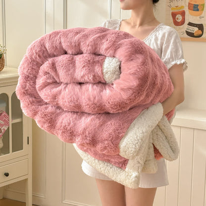 Ownkoti Wavy Plush Fleece Double-Layer Sherpa Blanket - image 13