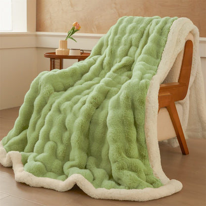 Ownkoti Wavy Plush Fleece Double-Layer Sherpa Blanket - image 18
