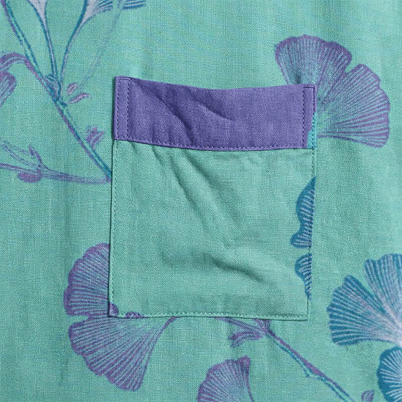 Ownkoti Boho Ginkgo Leaf Cotton Kimono Robe - image 9