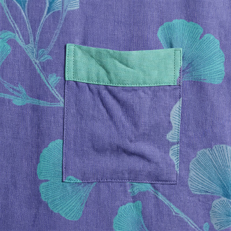 Ownkoti Boho Ginkgo Leaf Cotton Kimono Robe - image 4