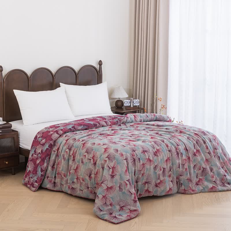 Ownkoti Watercolor Ginkgo Leaf Cotton Gauze Quilt - image 2
