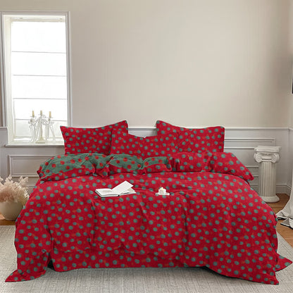 Ownkoti Polka Dot Reversible Cotton Duvet Cover Bedding Set - image 3