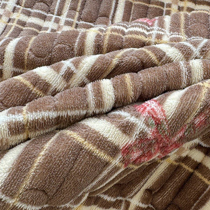 Ownkoti Brown Ruffle Plaid Bow Bedding Set - image 14