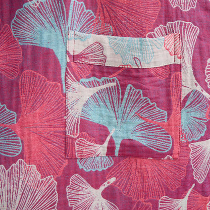Ownkoti Artistic Ginkgo Leaf Kimono Loungewear Robe - image 6