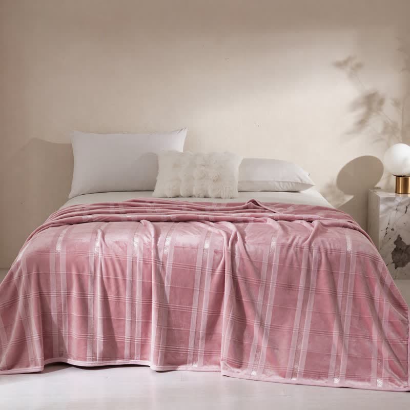 Ownkoti Soft Striped Plaid Fleece Blanket - image 4