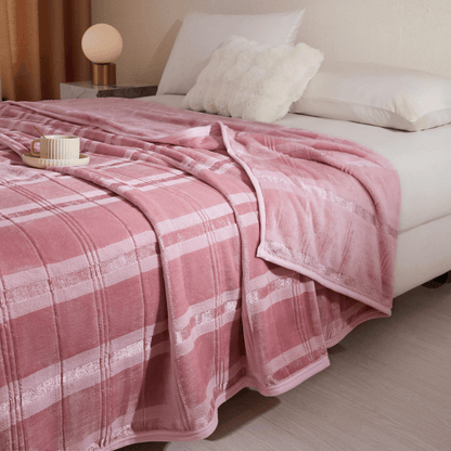 Ownkoti Soft Striped Plaid Fleece Blanket - image 1