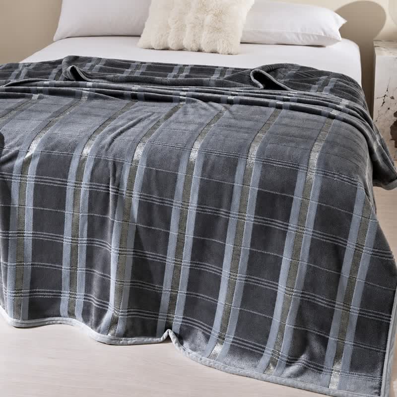 Ownkoti Soft Striped Plaid Fleece Blanket - image 9