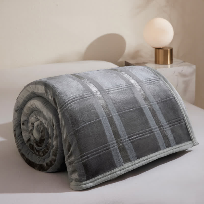 Ownkoti Soft Striped Plaid Fleece Blanket - image 11