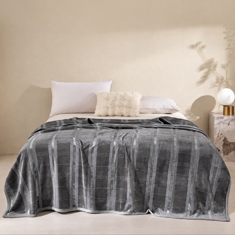 Ownkoti Soft Striped Plaid Fleece Blanket - image 10