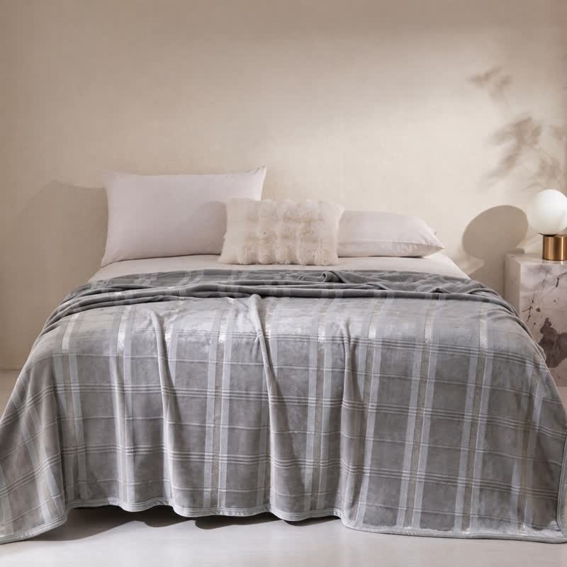 Ownkoti Soft Striped Plaid Fleece Blanket - image 27