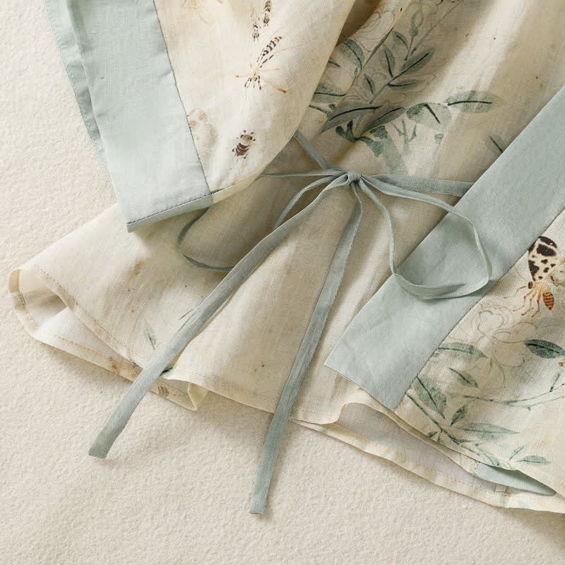 Ownkoti Floral Tie-Waist Kimono Loungewear Top - image 5