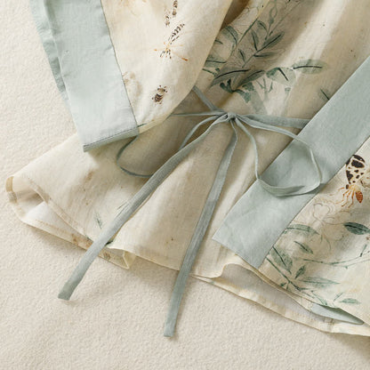Ownkoti Floral Tie-Waist Kimono Loungewear Top - image 5