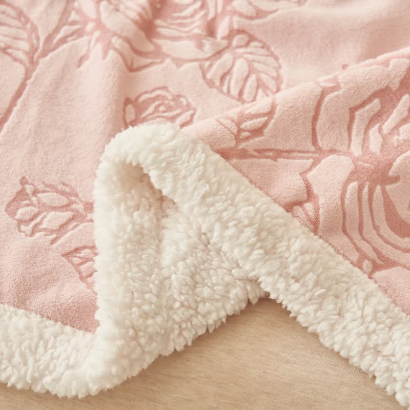 Ownkoti Cozy Pink Romantic Rose Throw Blanket - image 8