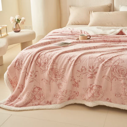 Ownkoti Cozy Pink Romantic Rose Throw Blanket - image 5