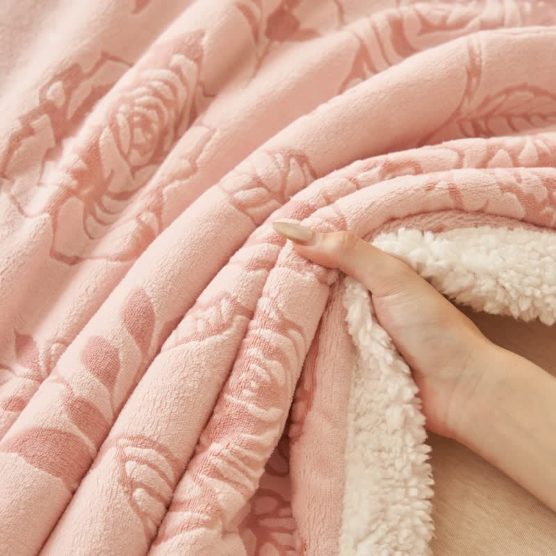 Ownkoti Cozy Pink Romantic Rose Throw Blanket - image 9