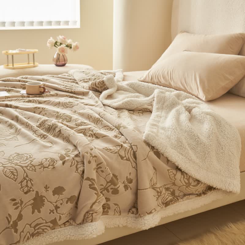 Ownkoti Cozy Pink Romantic Rose Throw Blanket - image 13