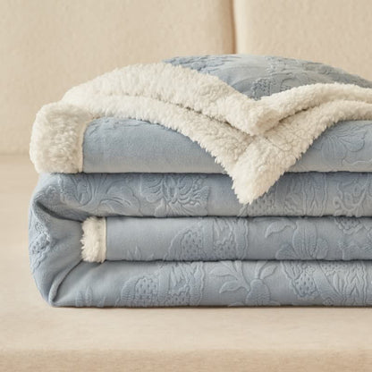 Ownkoti Elegant Flower Embossed Fleece Blanket - image 1
