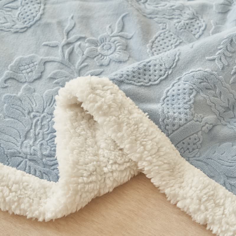 Ownkoti Elegant Flower Embossed Fleece Blanket - image 9