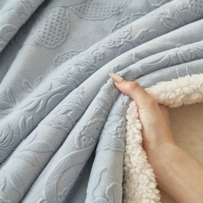 Ownkoti Elegant Flower Embossed Fleece Blanket - image 8