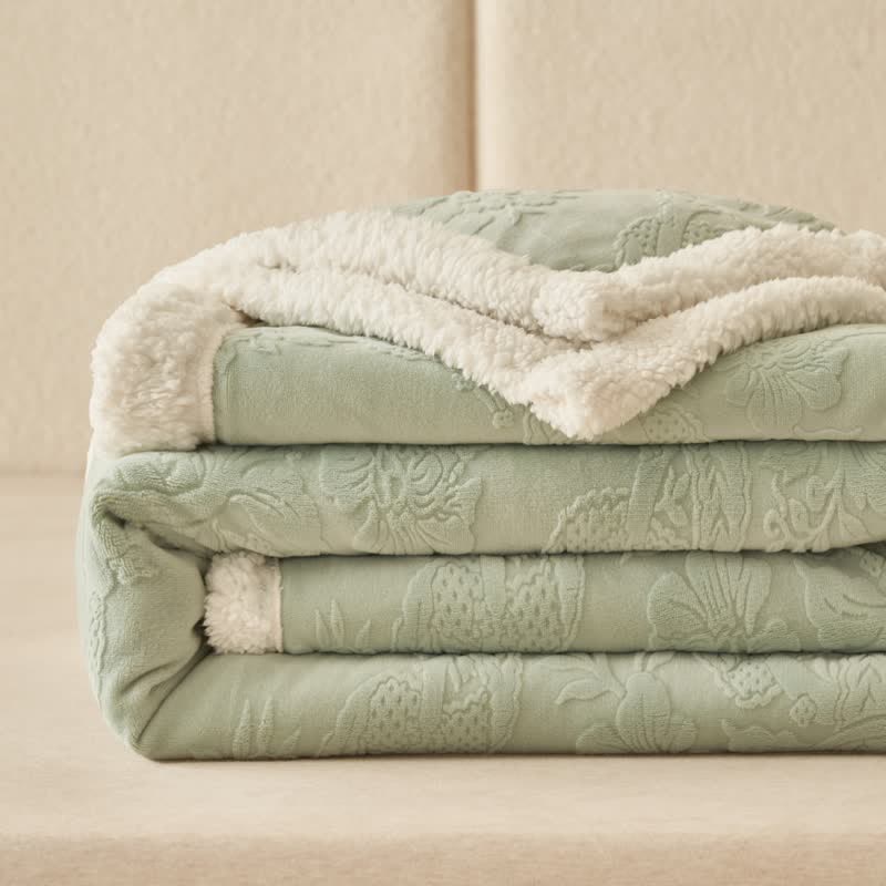 Ownkoti Elegant Flower Embossed Fleece Blanket - image 11