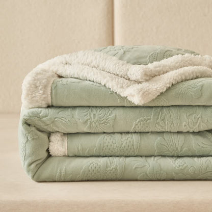 Ownkoti Elegant Flower Embossed Fleece Blanket - image 11