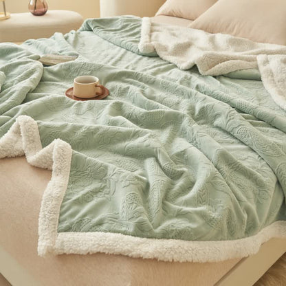 Ownkoti Elegant Flower Embossed Fleece Blanket - image 17