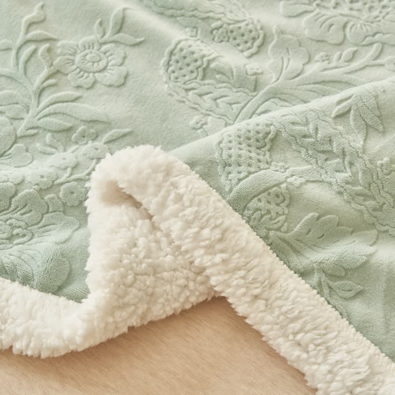 Ownkoti Elegant Flower Embossed Fleece Blanket - image 19