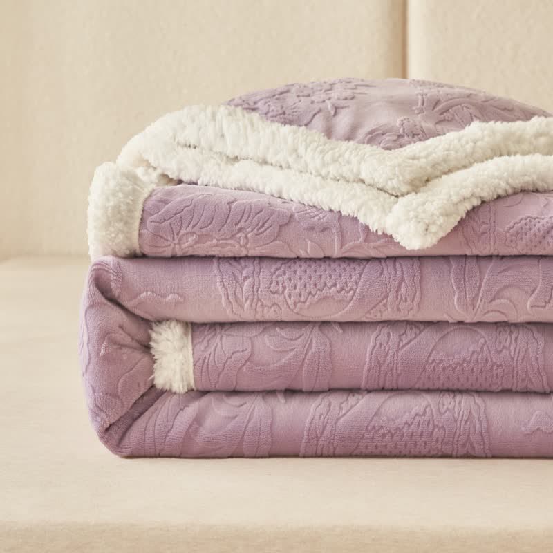 Ownkoti Elegant Flower Embossed Fleece Blanket - image 21