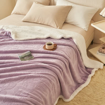 Ownkoti Elegant Flower Embossed Fleece Blanket - image 22