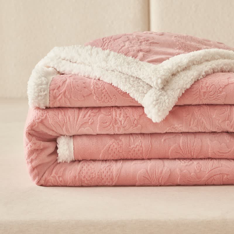 Ownkoti Elegant Flower Embossed Fleece Blanket - image 31