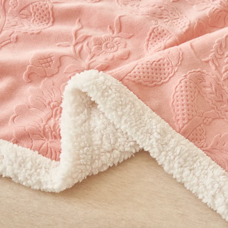 Ownkoti Elegant Flower Embossed Fleece Blanket - image 39