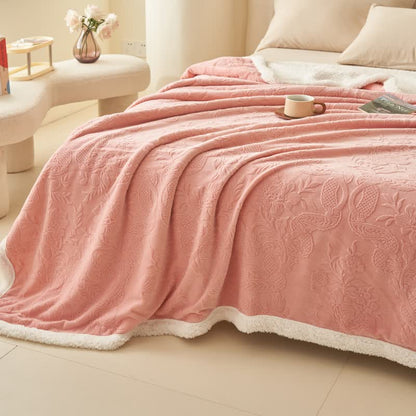 Ownkoti Elegant Flower Embossed Fleece Blanket - image 33