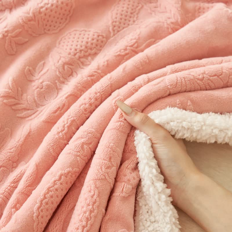 Ownkoti Elegant Flower Embossed Fleece Blanket - image 38
