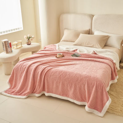 Ownkoti Elegant Flower Embossed Fleece Blanket - image 34