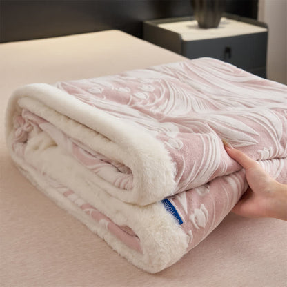 Ownkoti Pink Embossed Tulip Sherpa Fleece Blanket - image 5