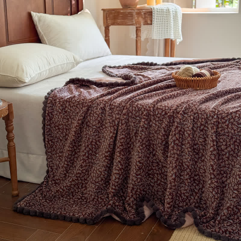 Ownkoti Countryside Ditsy Floral Decorative Throw Blanket - Brown - 59" x 79" - image 17