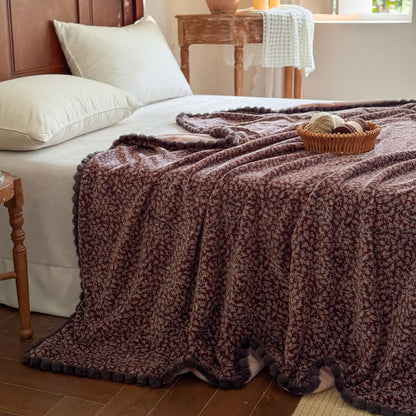 Ownkoti Countryside Ditsy Floral Decorative Throw Blanket - Brown - 59" x 79" - image 17