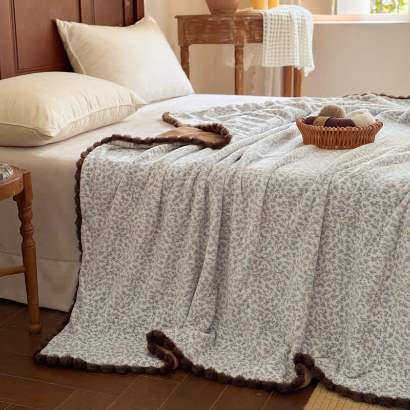 Ownkoti Countryside Ditsy Floral Decorative Throw Blanket - Beige - 59" x 79" - image 25