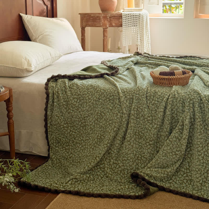 Ownkoti Countryside Ditsy Floral Decorative Throw Blanket - Green - 59" x 79" - image 9