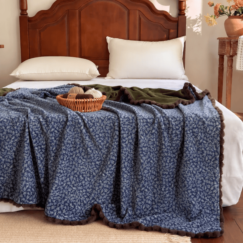 Ownkoti Countryside Ditsy Floral Decorative Throw Blanket - image 1