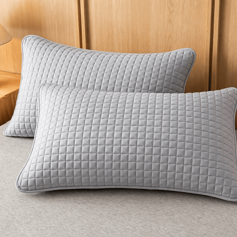 Ownkoti Solid Color Rectangle Grid Cotton Pillow Cover - image 14