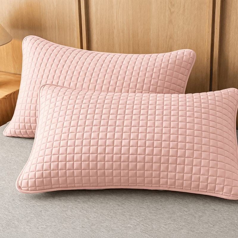 Ownkoti Solid Color Rectangle Grid Cotton Pillow Cover - image 6