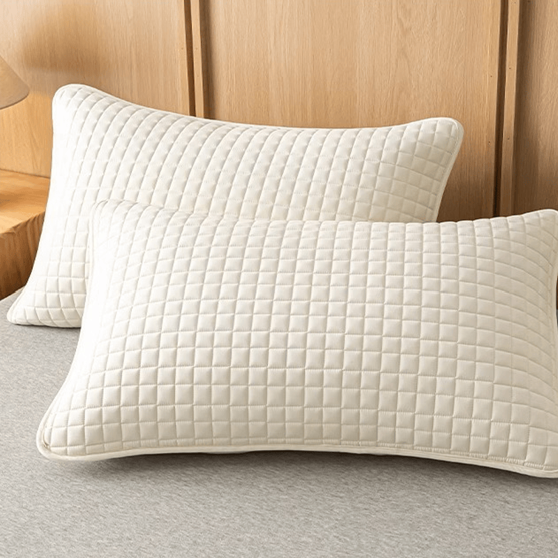 Ownkoti Solid Color Rectangle Grid Cotton Pillow Cover - image 2
