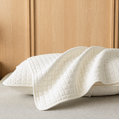 Ownkoti Solid Color Rectangle Grid Cotton Pillow Cover - image 3