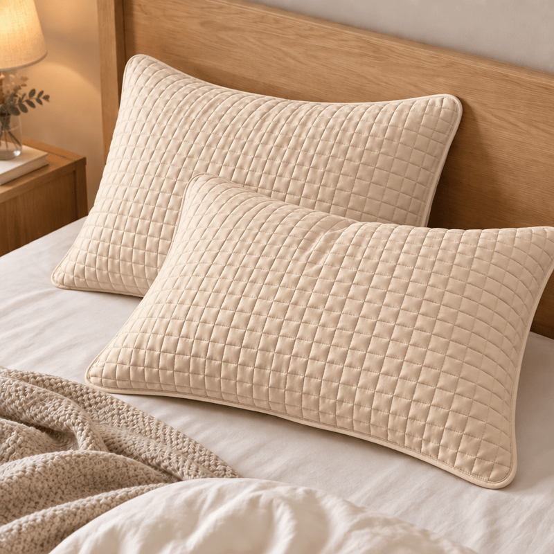 Ownkoti Solid Color Rectangle Grid Cotton Pillow Cover - image 9