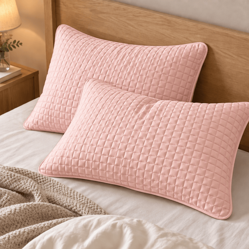 Ownkoti Solid Color Rectangle Grid Cotton Pillow Cover - image 5