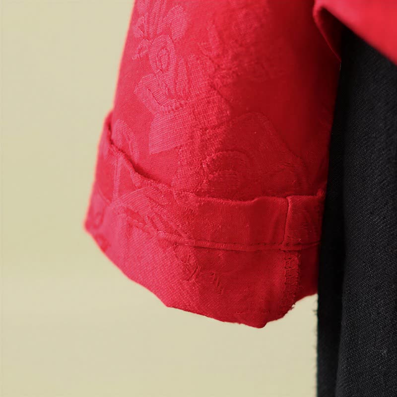 Ownkoti Vintage Cotton Linen Frog Button Lounge Top - image 13