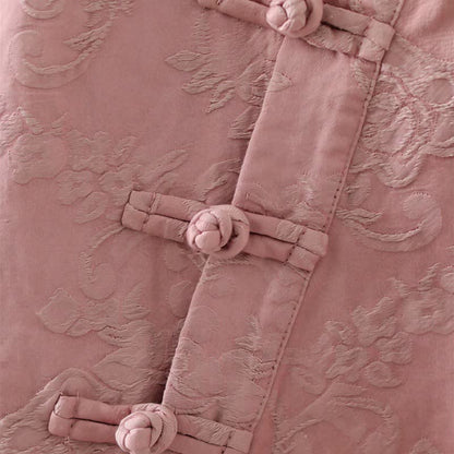 Ownkoti Vintage Cotton Linen Frog Button Lounge Top - image 5