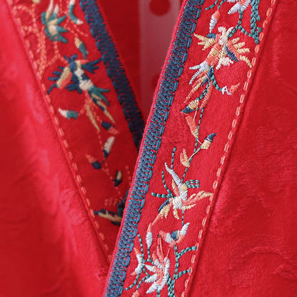 Ownkoti Vintage Cotton Linen Frog Button Lounge Top - image 13